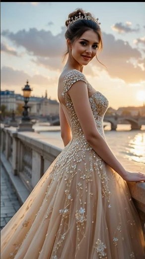 Parisian Dream: An Ode to Elegance on the Seine #ParisianWedding #SeineBride #GoldenHour #Bride