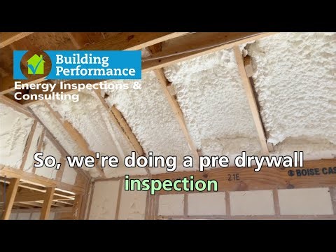 Vaulted Ceiling With Incorrectly Installed Spray Foam in New House #insulation #newhome #sprayfoam