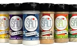 MySALT Salt Substitute – 100% Sodium Free - Set of 6 Varieties - Add the Tasty Salty Flavor You Are Missing to Your Low Sodium Diet