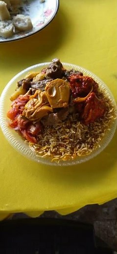 Nasi briyani ayam masak merah