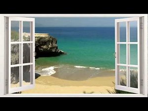 Window Views with relaxing sounds of waves - HD nature Film trailer 1080p