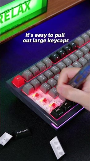 With this four-pronged keycap puller, replacing keyboard switches becomes much easier.#kemove