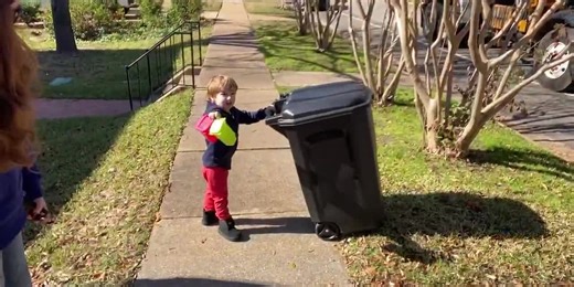 Tyler garbage truck driver, 2-year old form friendship