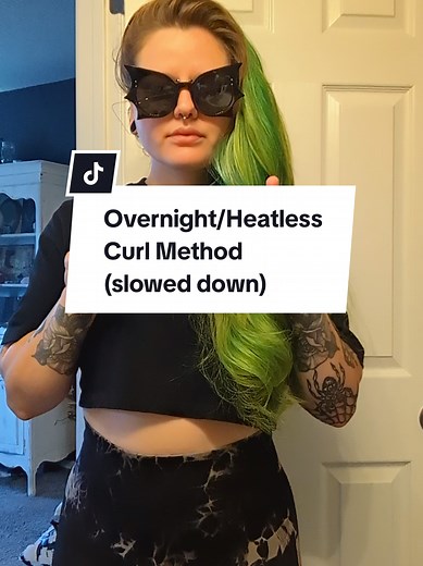 Overnight Heatless Curl Method Demonstration