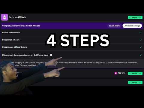 HOW TO BECOME TWITCH AFFILIATE (2026)