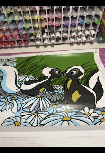 Disney Valentine magic 🦨💘 Flore & Pepe from Bambi — the cutest forest love story 🥹✨ Do you remember them? 💕 Love Story Volume | Page 33 Color code at the end ✨ #DisneyColoring #ValentinesDay #Bambi #LoveStoryVolume #Hachette