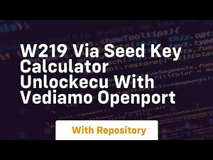 w219 via seed key calculator unlockecu with vediamo openport