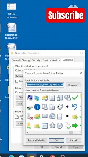 How To Change Folder Icon #windows #shorts