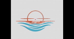 6 Sunset Ocean Embroidery Designs, Nautical Sea Waves and Sailboat Machine Embroidery, Beach Sunrise Patterns,instant Download - Etsy