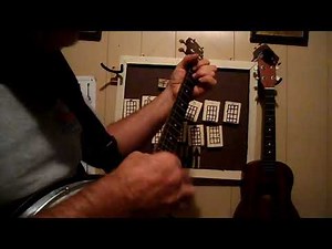 how to play Amazing grace with tenor banjo tuneing d.g.b.e