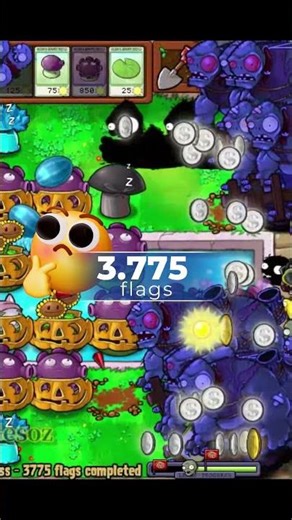 PvZ Survival Endless 3.775 flags #pvz #pvzgameplay #shorts
