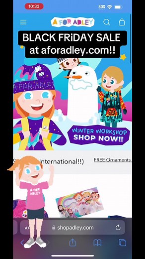 BLACK FRiDAY SALE at aforadley.com!! #adley #aforadley #bestdayever #shonduras #aforadleyclips #adleymerch #winterworkshop