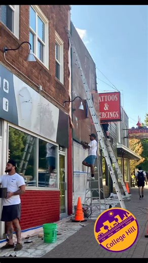 College Hill’s transformation is done just in time for homecoming 💜💛 Watch Collwgs hill get its new look! . . . #enjoycollegehill #cedarfallsiowa #cedarfalls #collegehill #collegehillcedarfalls #unihomecoming #homecoming #universityofnortherniowa #newlook | The College Hill Partnership