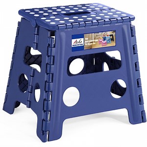 ACSTEP Folding Step Stool 13'' Tall Step Stool Plastic Step Stools with Non-Slip Surface - Royal Blue