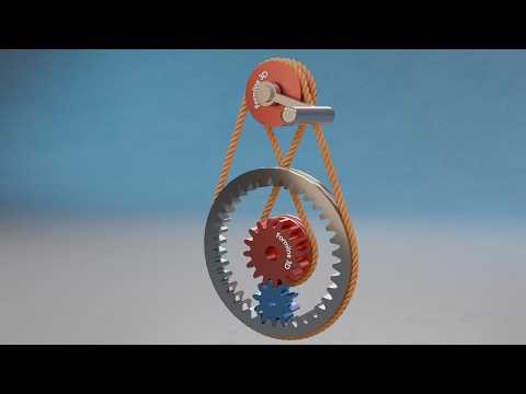 #057 Belt-Driven Concentric Gears with Planetary Pinion – 507 Mechanical Movements 3D Animation