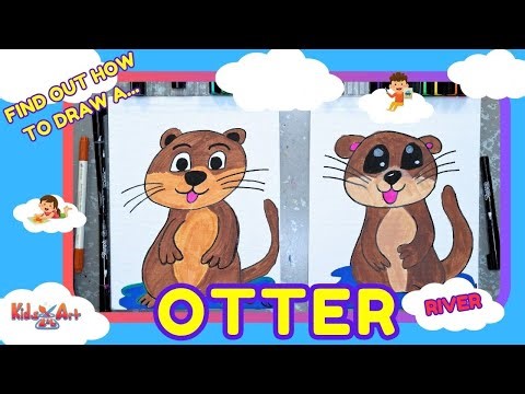 How To Draw A Silly River Otter Simple Fun Easy