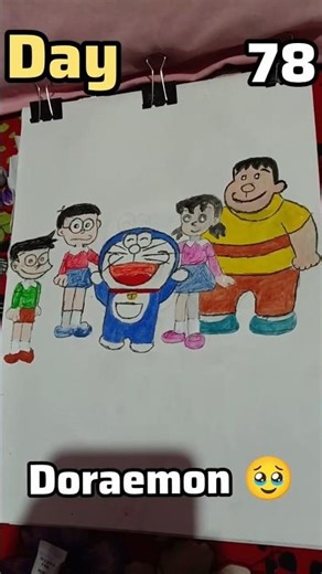 How To Draw Doraemon, 😍 #dailypost 78/100 #shorts #drawing #doraemon