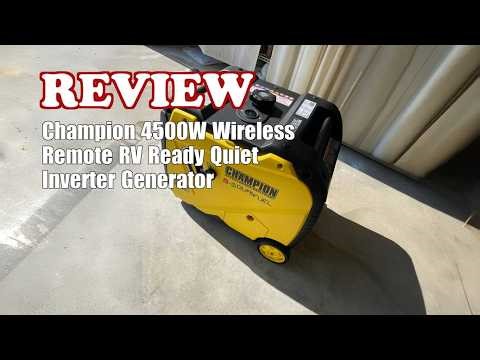Champion 4500W Wireless Remote Start RV Ready Inverter Generator Review 2026