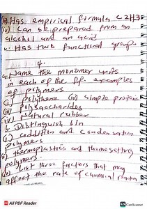 a. Name the monomer units in each of the following examples of ... | Filo