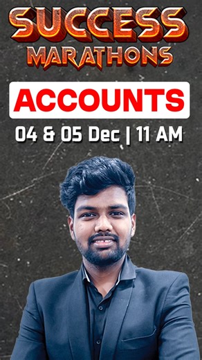 Akash Agarwal Classes on Instagram: "CMA Foundation Success Marathon 🔥 📆 ACCOUNTS - 04th & 05th Dec | 11 AM ✔️ Concepts ✔️ MCQ's ✔️ Live Tests ✔️ Confidence Boosting Sessions Live On Youtube - Akash Agarwal Classes ▶️ [cma foundation, cma foundation accounts, reels, reelsindia, cmaexams]"
