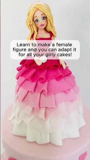 WATCH FULL VIDEO ☝️ Learn sugar models 17 #Fondanttutorial #cakedecorating #fondanttopper