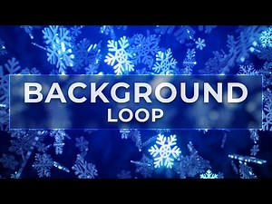 ❄ 3D Snowflakes Falling Looping Animation Blue Background - Footage - Screensaver