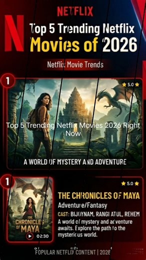 Top 5 Trending Netflix Movies Right Now 2026🎬 #movie #viral