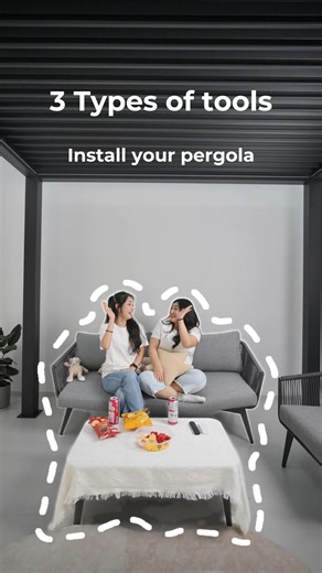 Install your #pergola with just 3 tools— so easy!😎 Build your pergola; https://www.alunotec.com/ | Alunotec_UK