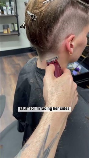 Fade Undercut on long hair #hairstyle #hairstyles #haircuttutorial #undercut #haircut