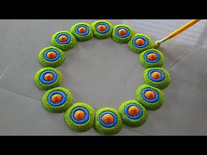 Satisfying video || Sankranti Rangoli Designs || Pongal kolam || Sand art