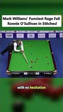 Mark Williams' Funniest Rage Fail – Ronnie O'Sullivan in Stitches! #snooker#snookerstory