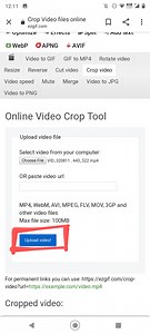 How to crop a video size