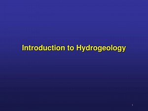 Introduction to Hydrogeology - SlideServe