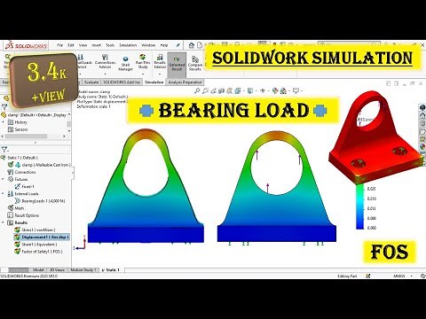 Solidworks simulation | Bearing Load Simulation On Solidworks