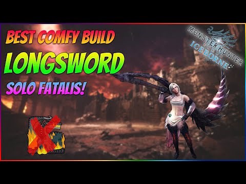 BEST COMFY LONGSWORD BUILD TO SOLO FATALIS! - No Fatalis Armor/Weapon | MHW Iceborne