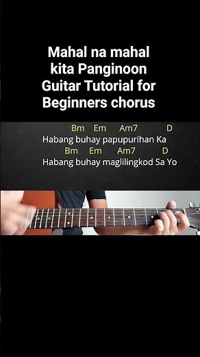 Mahal na mahal kita Panginoon Guitar Tutorial for Beginners chorus