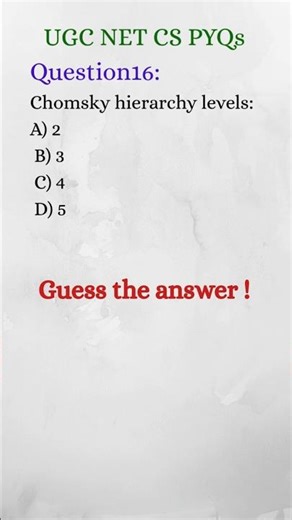 UGC NET CS PYQs Question16 with answer explained!