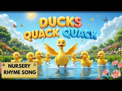 Nursery Rhyme Song | Dancing Duck Quack Quack Kids Fun Animal Song #duck #kids #nurseryrhymes