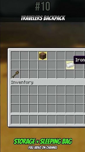 The Best Backpack Mod In Minecraft 🎒 #shorts