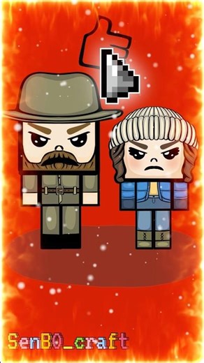 Minecraft Jim Hopper and Joyce Byers are the best couple in the series. #strangerthings #Minecraft