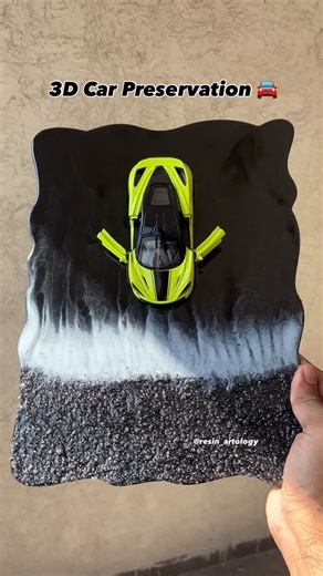Resin Artology on Instagram: "3D Resin Car Preservation 🖤 Like, comment and share with boys or girls who are crazy car fans🔥"