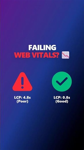 Stop Lazy Loading Your Hero Images! 🛑 (Fix LCP in 1 Line) #webdev #performance #shorts