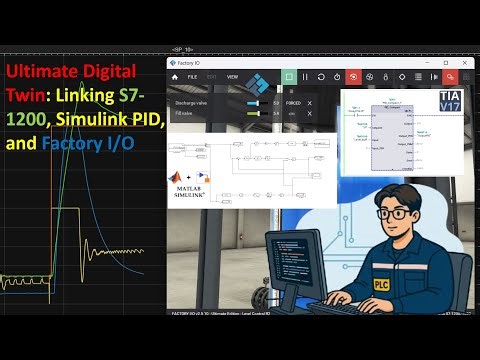 Ultimate Digital Twin: Linking S7-1200, Simulink PID, and Factory I/O
