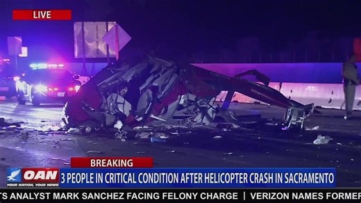 BREAKING: A medical helicopter crashed on Highway 50 in Sacramento, leaving at least three people in critical condition. Subscribe to OAN LIVE for updates as they come in https://live.oann.com/home.ktv?utm_source=socials&utm_medium=social media&utm_campaign=FB x The chopper went down shortly after departing UC Davis Medical Center. Both directions of the freeway are shut down as CHP and FAA investigate. | One America News Network
