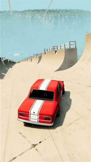 Full Throttle INSANE Long Downhill Mega Ramp | BeamNG.drive Epic Crashes & Speed Test #beamngdrive