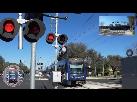 *New LED Light* Glenn Dr. Railroad Crossing - SacRT Light Rail Trains | Folsom CA