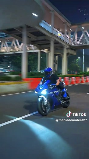 Moonlit Night Ride on a Yamaha R1