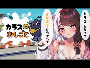 【カラスのおしごと】カラスになっていたずらしちゃうぞ♡【夜見れな/にじさんじ】