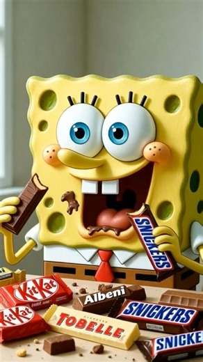 SpongeBob eating chocolate 🍫