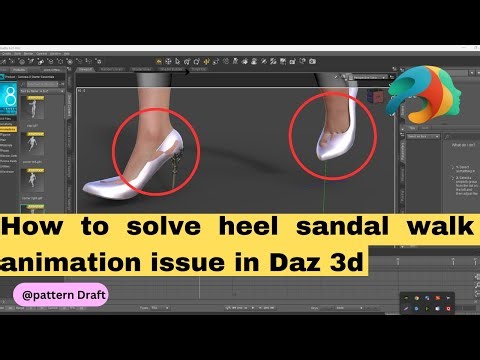 How to solve heel sandal walk animation issue in Daz 3d | DAZ Studio Tutorial #virtualfashion